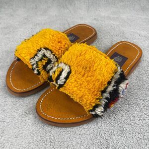 RES IPSA Rug Sandal Womens Slide Sz 8 Yellow Moroccan Comfort Casual Slip On